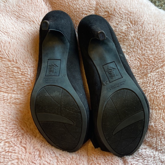 Black Bow Open Toe Heels - Picture 4 of 4